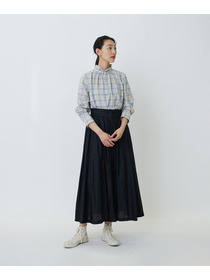 【LOISIR】ライトモールスキンギャザーフレアーデザインスカート 詳細画像 ブラック 11