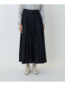 【LOISIR】ライトモールスキンギャザーフレアーデザインスカート 詳細画像 ブラック 13