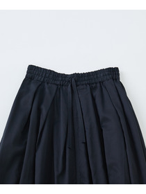 【LOISIR】ライトモールスキンギャザーフレアーデザインスカート 詳細画像 ブラック 20