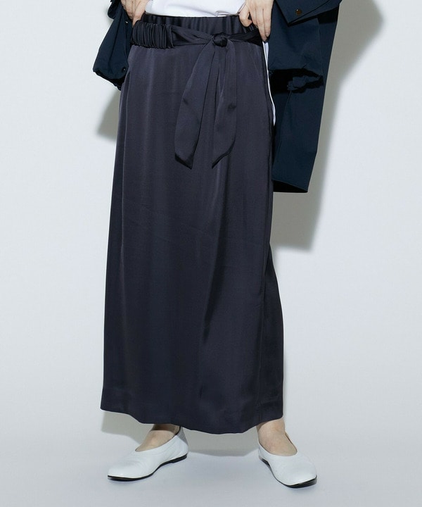 【MOGA】［リール着用アイテム］ラグジュアリーサテンタイトスカート