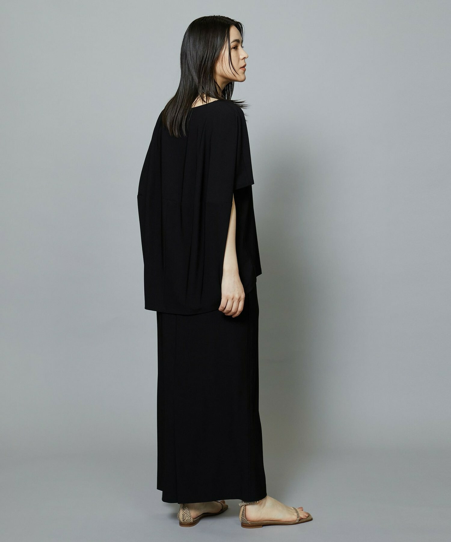 【MOGA】【Lサイズ】トリアセハイテンションIラインスカート 詳細画像 ブラック 10