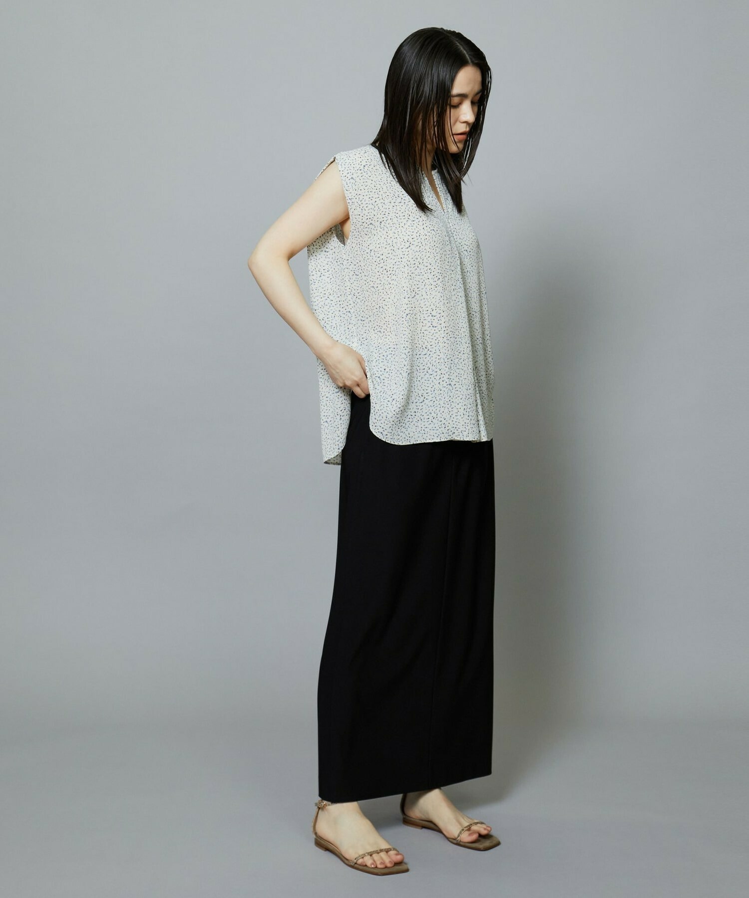 【MOGA】【Lサイズ】トリアセハイテンションIラインスカート 詳細画像 ブラック 15
