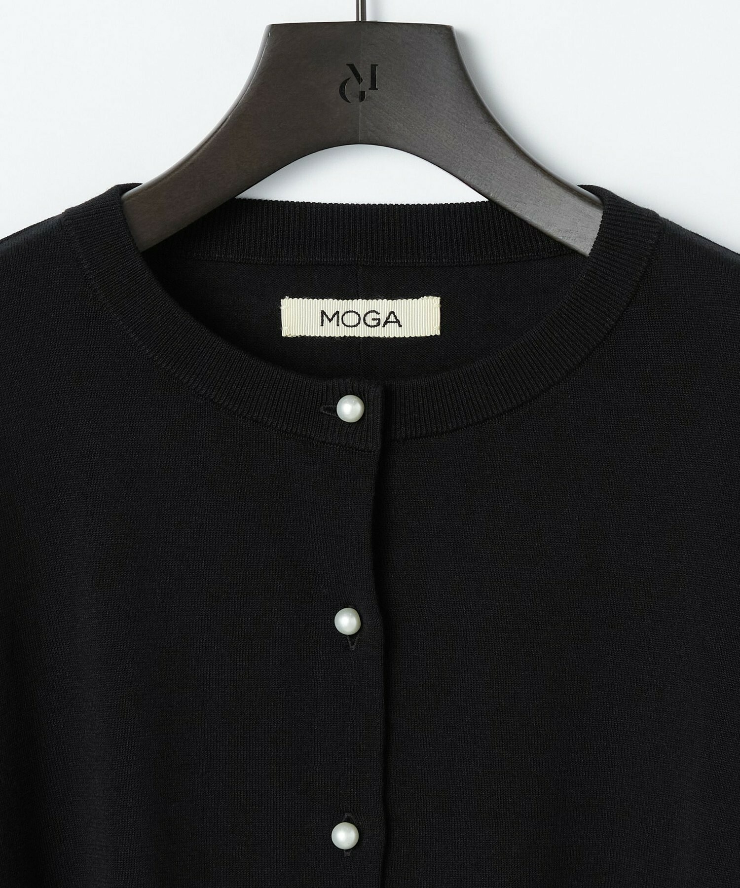 【MOGA】【Lサイズ】セイシェルクルーカーディガン 詳細画像 ブラック 2