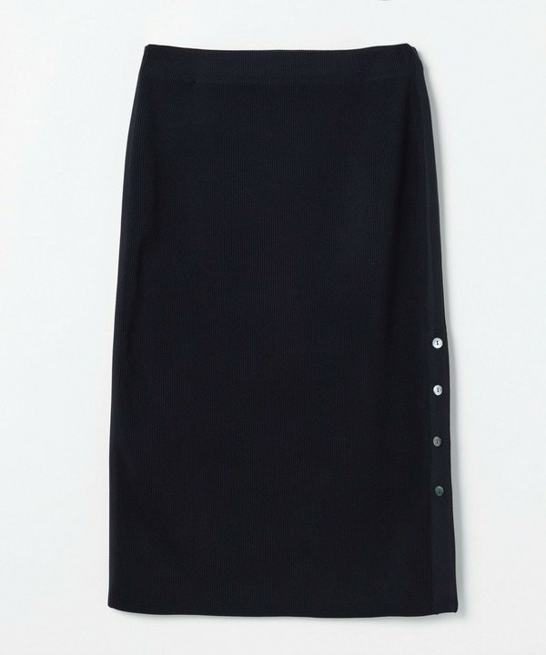 【Lサイズ】ポリエステルニットロングタイトスカート［セットアップ可能］ 詳細画像 ブラック 1