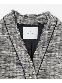 【MOGA】【Lサイズ】ブライトファンシーツイードジャケット 詳細画像 オフホワイト 2