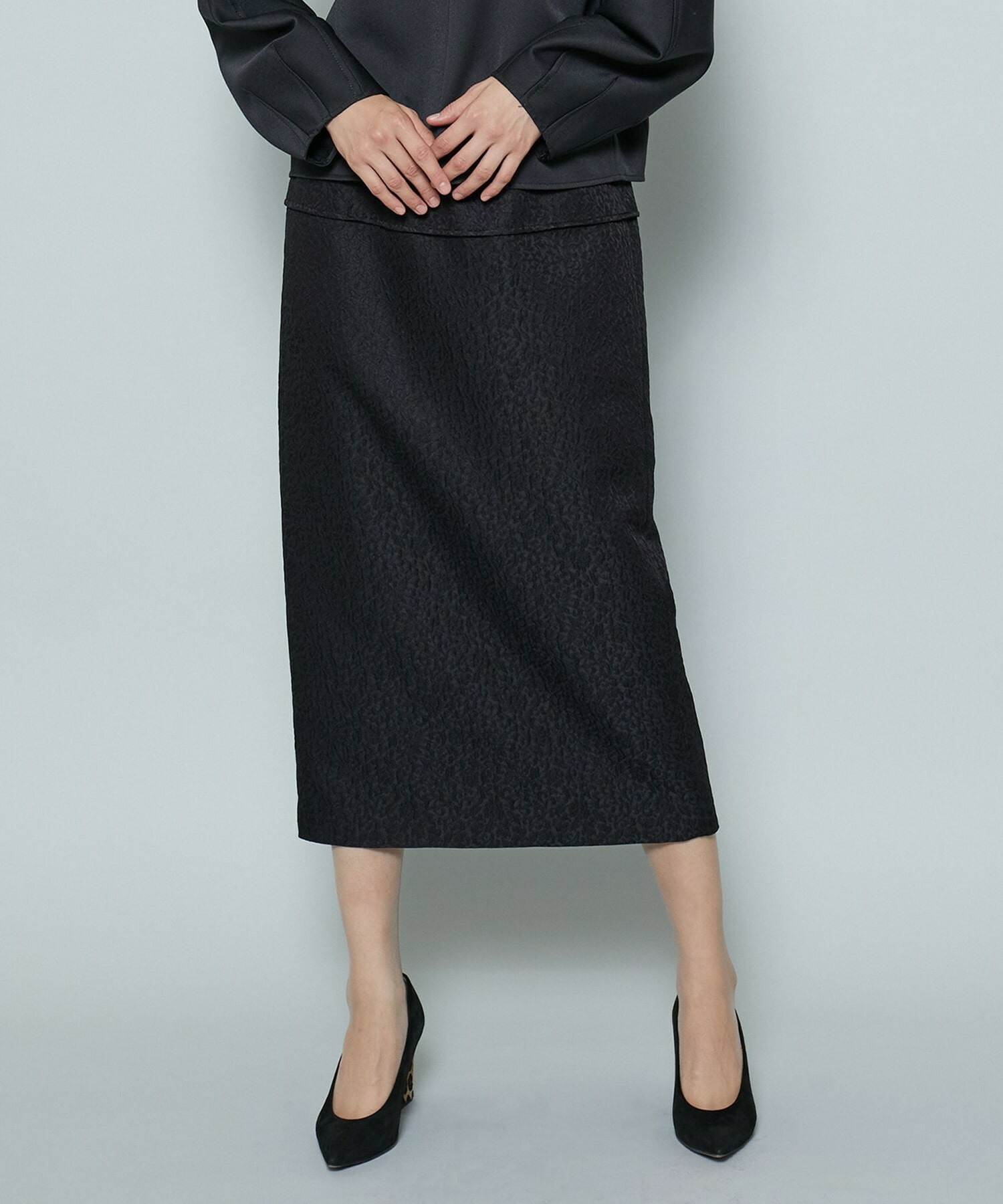 【MOGA】【Lサイズ】ノーブルジャガードバルーンタイトスカート［セットアップ可能］ 詳細画像 ブラック 7