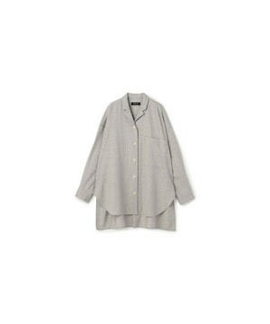 【yoshie inaba】STRETCH WOOL OVERSIZED SHIRT 詳細画像 ライトグレー 1