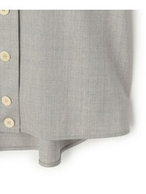 【yoshie inaba】STRETCH WOOL SHORT BOXY SHIRT WITH WIDE TIE 詳細画像 ライトグレー 10