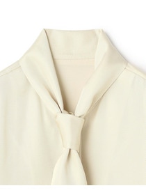 【yoshie inaba】CREPE TWILL TIE-DETAILED BLOUSE 詳細画像 ブラック 5