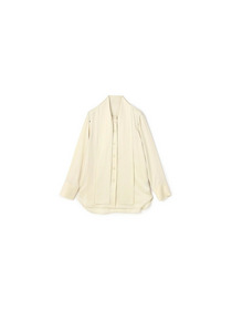 【yoshie inaba】CREPE TWILL TIE-DETAILED BLOUSE 詳細画像 ブラック 9