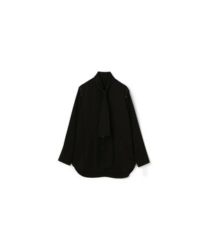 【yoshie inaba】CREPE TWILL TIE-DETAILED BLOUSE 詳細画像 ブラック 1