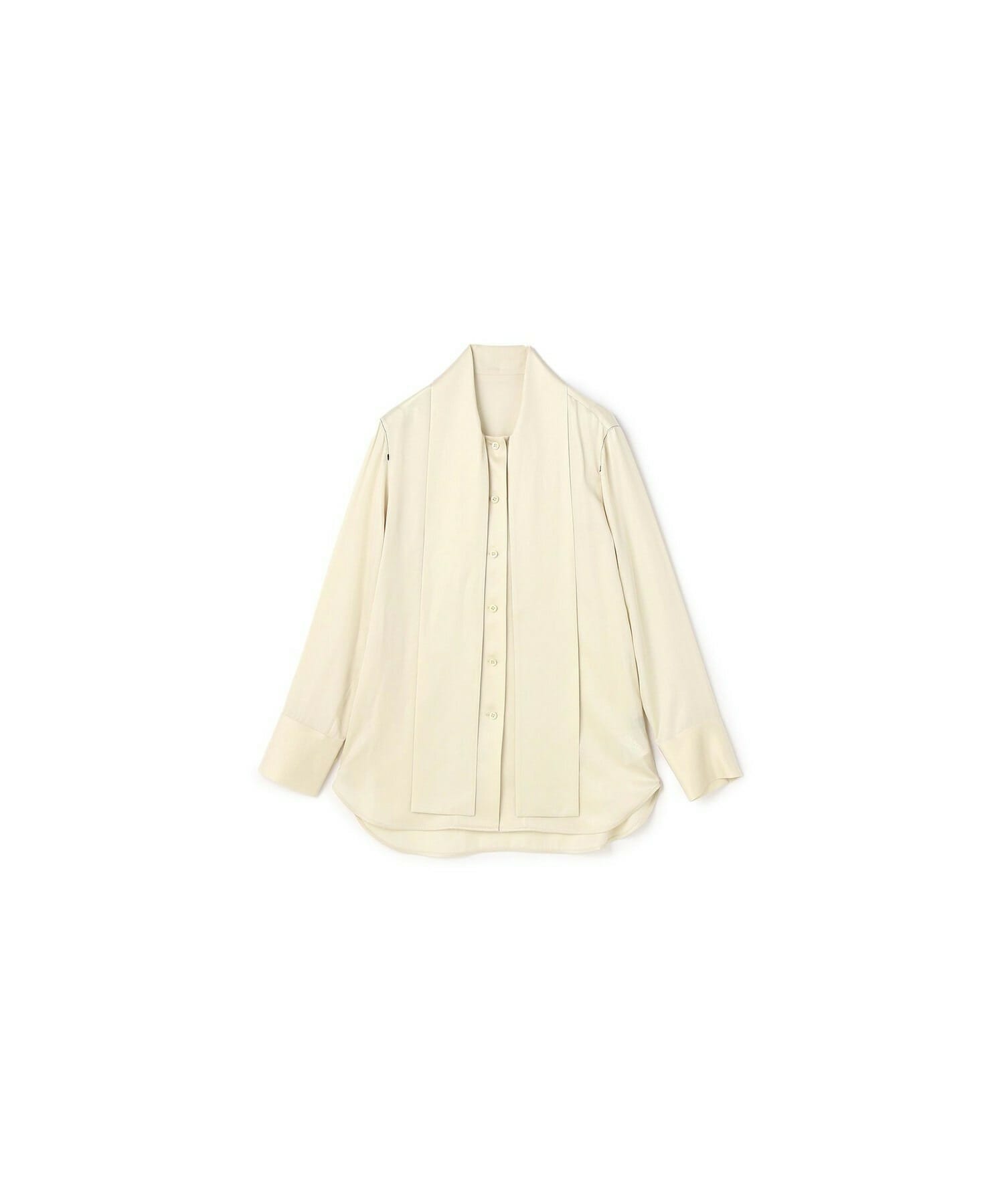 【yoshie inaba】CREPE TWILL TIE-DETAILED BLOUSE 詳細画像 ブラック 9