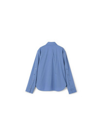 【yoshie inaba】STRETCH COTTON BROAD SHORT BOXY SHIRT 詳細画像 ブルー 7