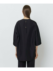 【yoshie inaba】SILK HABUTAE OVERSIZED PULL OVER TOP 詳細画像 グレー 4