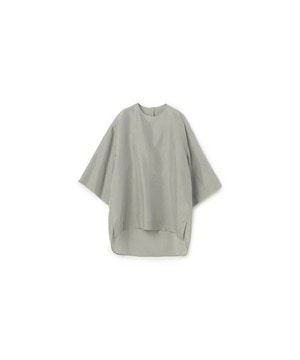 【yoshie inaba】SILK HABUTAE OVERSIZED PULL OVER TOP 詳細画像 グレー 1