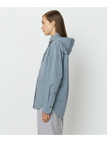 【yoshie inaba】TAFFETA SHIRT HOODIE 詳細画像 ブラック 3