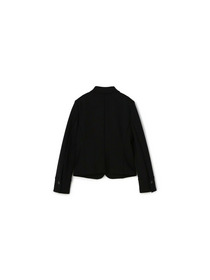 【yoshie inaba】RECYCLE NYLON SCUBA FITTED SHIRT JACKET 詳細画像 ブラック 7