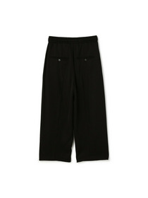 【yoshie inaba】CREPE TWILL WIDE PLEATED TROUSERS WITH SPECIAL BELT DETAIL 詳細画像 ブラック 1