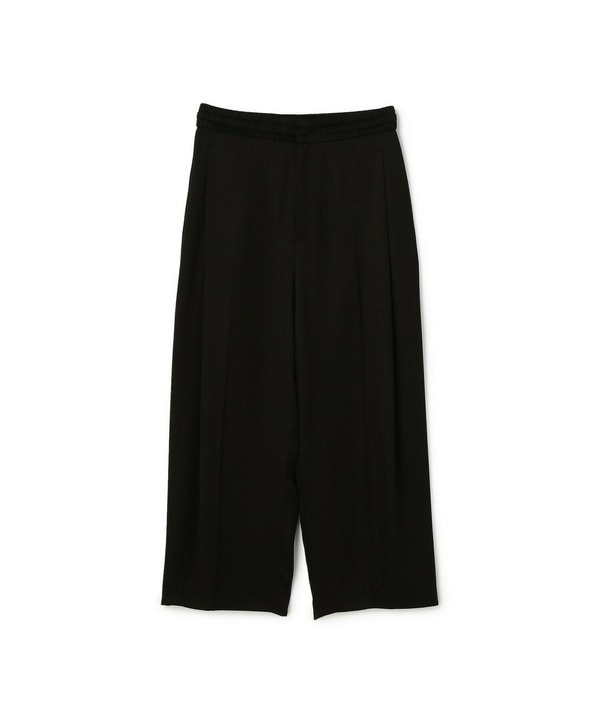 【yoshie inaba】CREPE TWILL WIDE PLEATED TROUSERS WITH SPECIAL BELT DETAIL