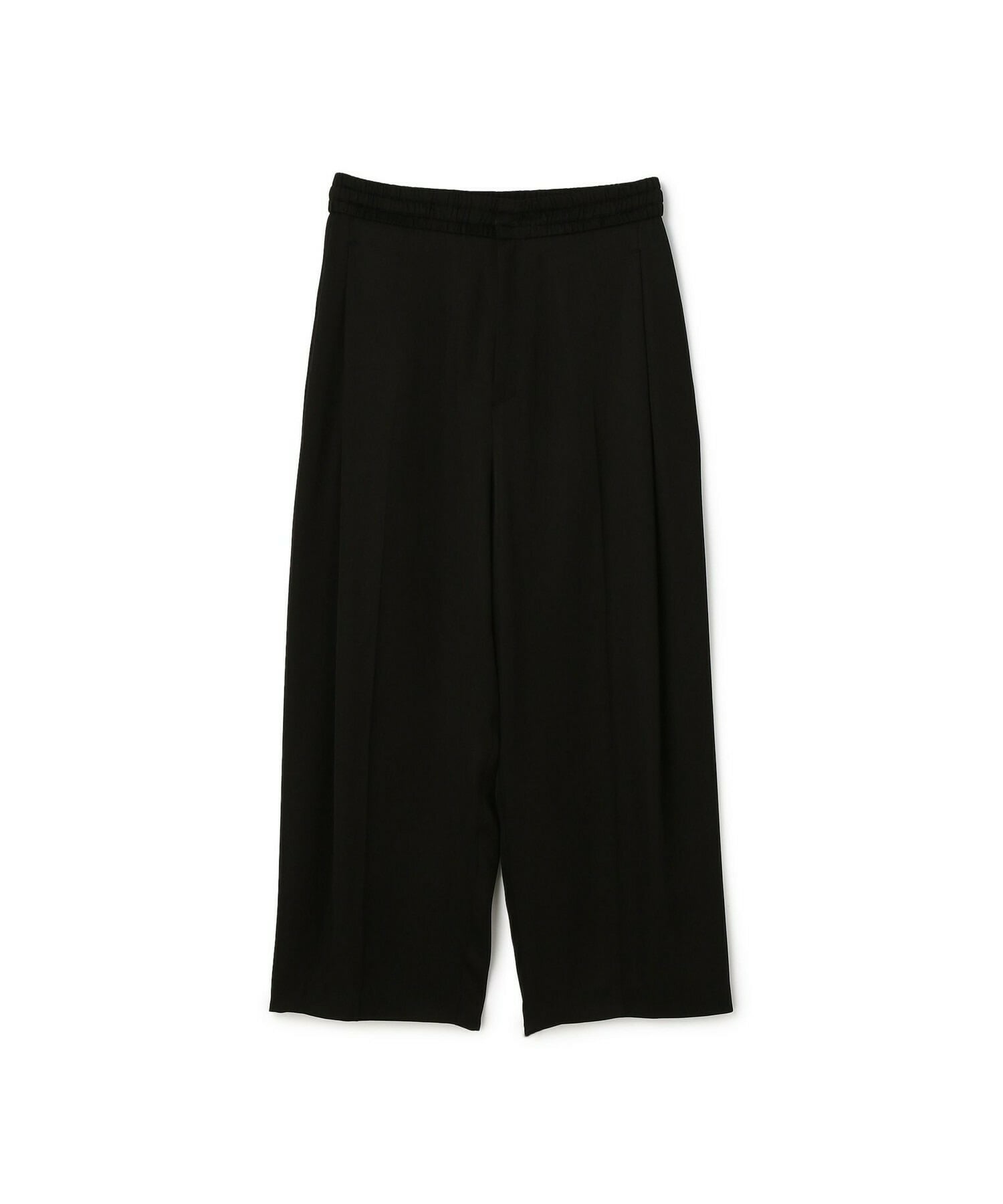 【yoshie inaba】CREPE TWILL WIDE PLEATED TROUSERS WITH SPECIAL BELT DETAIL 詳細画像 ブラック 1