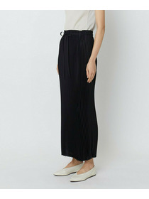 【yoshie inaba】SILK HABUTAE DRAWSTRING PLEATED SKIRT  詳細画像 ブラック 2