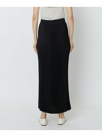 【yoshie inaba】SILK HABUTAE DRAWSTRING PLEATED SKIRT  詳細画像 ブラック 4