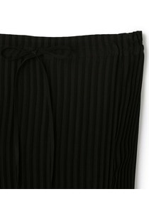 【yoshie inaba】SILK HABUTAE DRAWSTRING PLEATED SKIRT  詳細画像 ブラック 8