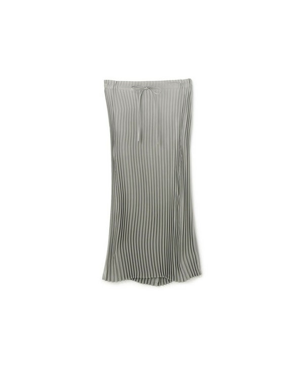 【yoshie inaba】SILK HABUTAE DRAWSTRING PLEATED SKIRT 