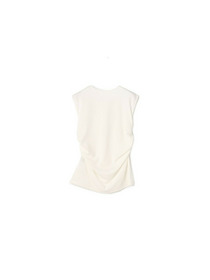 【yoshie inaba】STRETCH PONTE NO SLEEVE ROUND NECK TOP 詳細画像 トップグレー 6