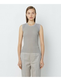 【yoshie inaba】RAYON STRETCH ROUND NECK TOP 詳細画像 ブラック 1