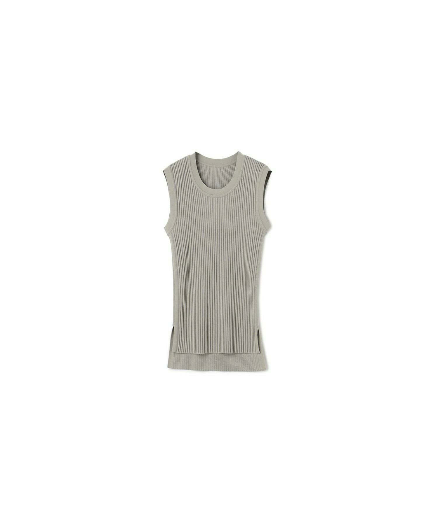 【yoshie inaba】RAYON STRETCH ROUND NECK TOP 詳細画像 グレー 1