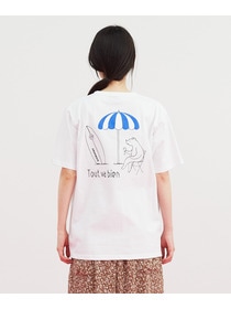 【FRAPBOIS】LA VIE EST AVENTURE×FRAPBOIS Tシャツ バックプリント 詳細画像 ホワイト 11