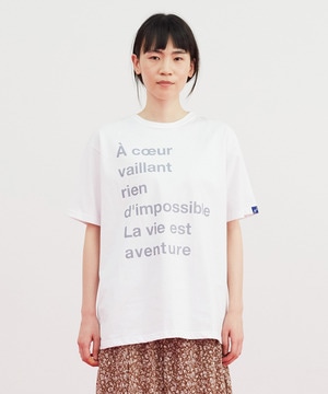 【FRAPBOIS】LA VIE EST AVENTURE×FRAPBOIS Tシャツ バックプリント 詳細画像 ホワイト 1