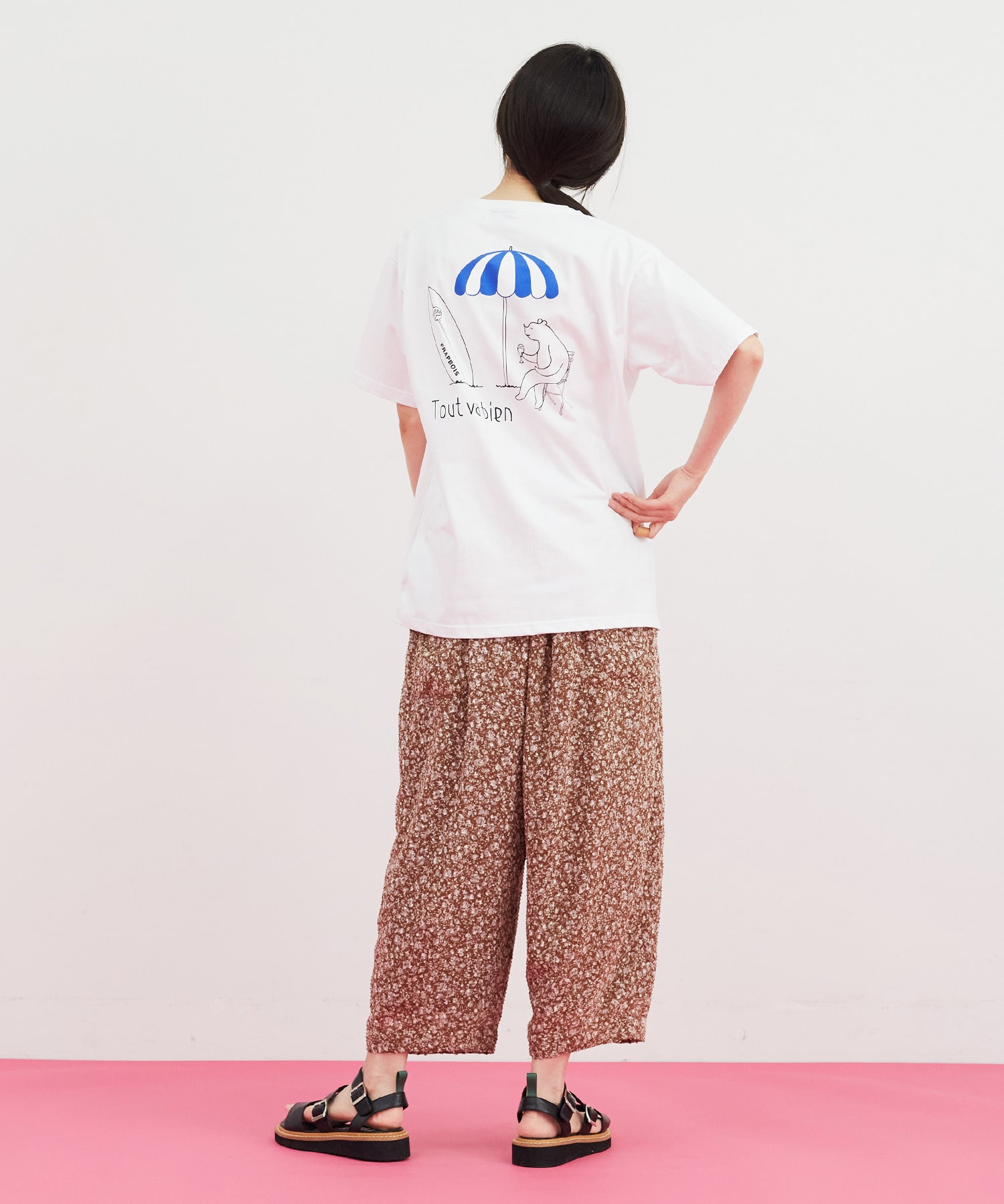 【FRAPBOIS】LA VIE EST AVENTURE×FRAPBOIS Tシャツ バックプリント 詳細画像 ホワイト 28