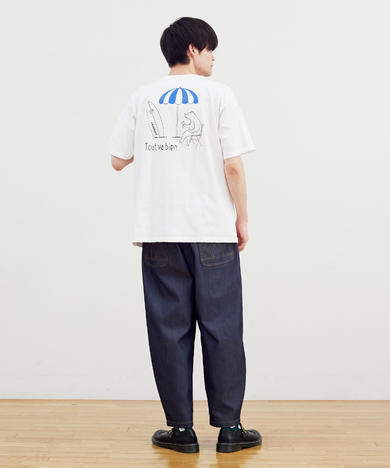 【FRAPBOIS】LA VIE EST AVENTURE×FRAPBOIS Tシャツ バックプリント 詳細画像 ホワイト 33
