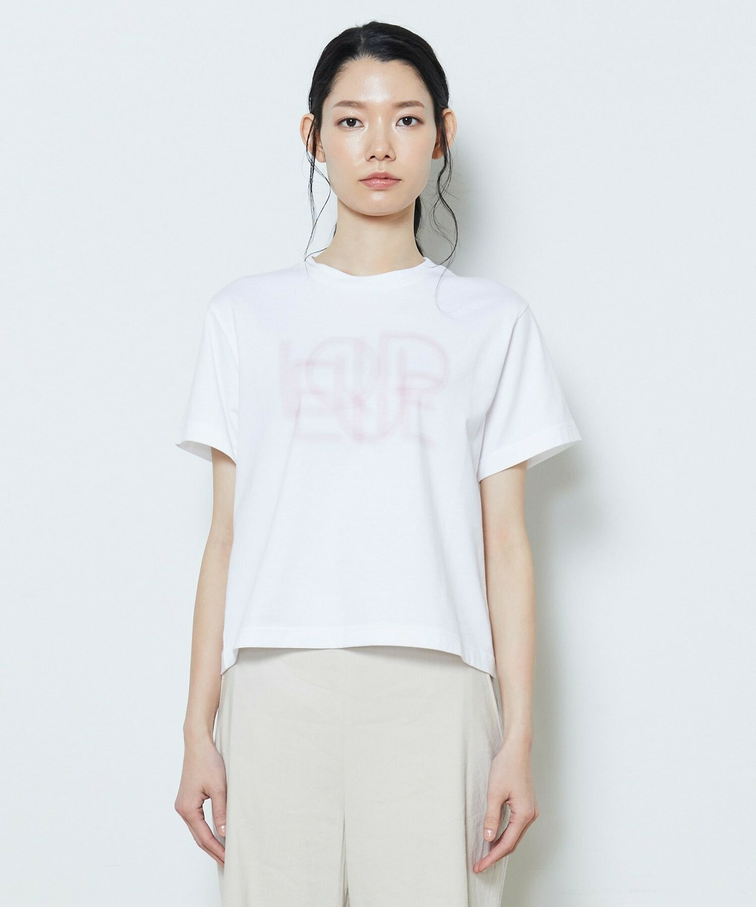 【L'EQUIPE】かすれロゴプリントTシャツ 詳細画像 ホワイト×ブラック 15