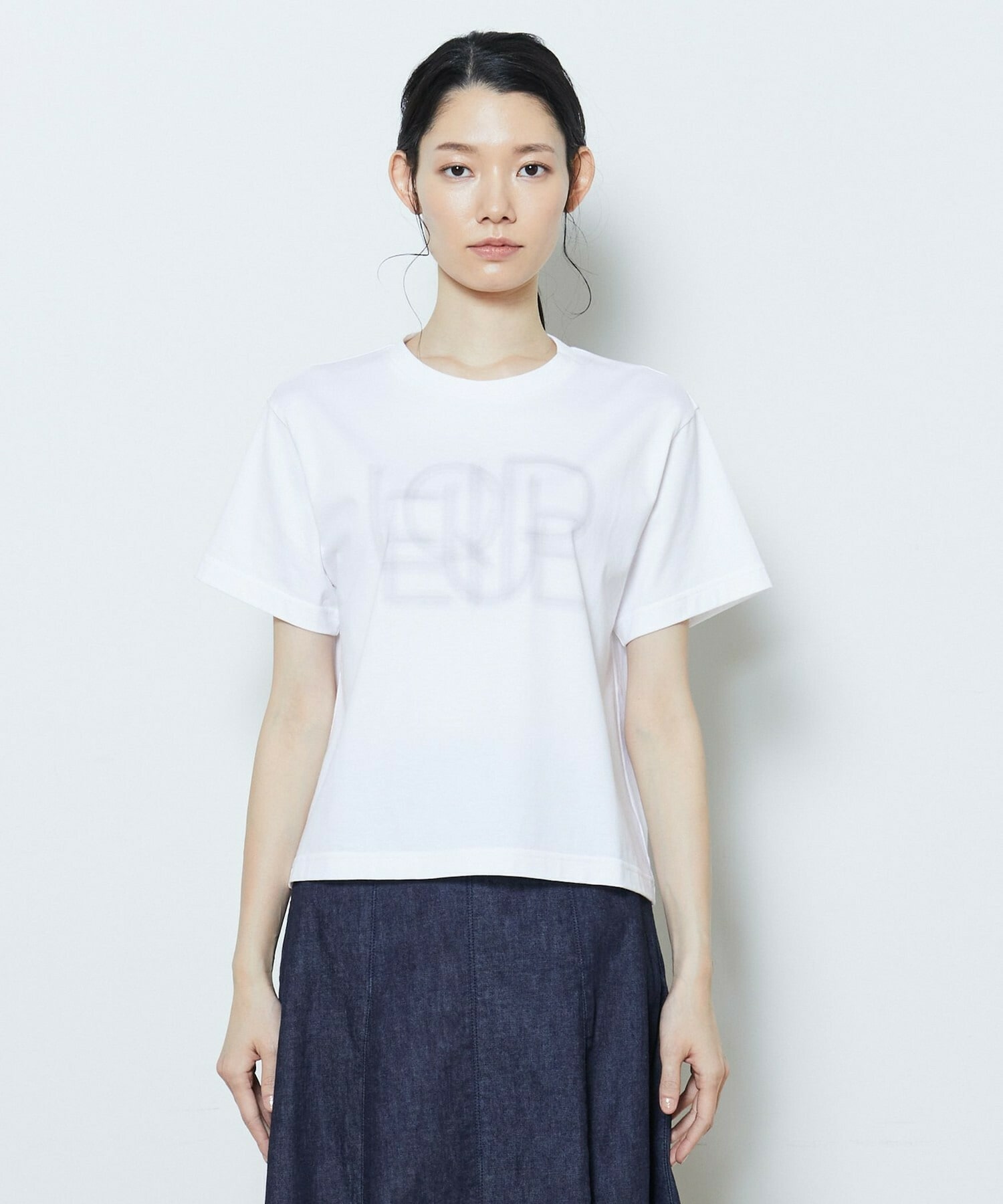 【L'EQUIPE】かすれロゴプリントTシャツ 詳細画像 ホワイト×ブラック 8