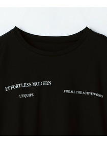 【L'EQUIPE】ランダムロゴプリントTシャツ 詳細画像 ブラック 9