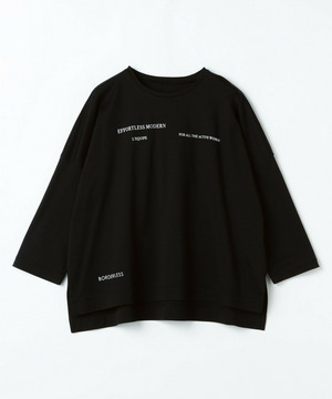 【L'EQUIPE】ランダムロゴプリントTシャツ 詳細画像 ブラック 1