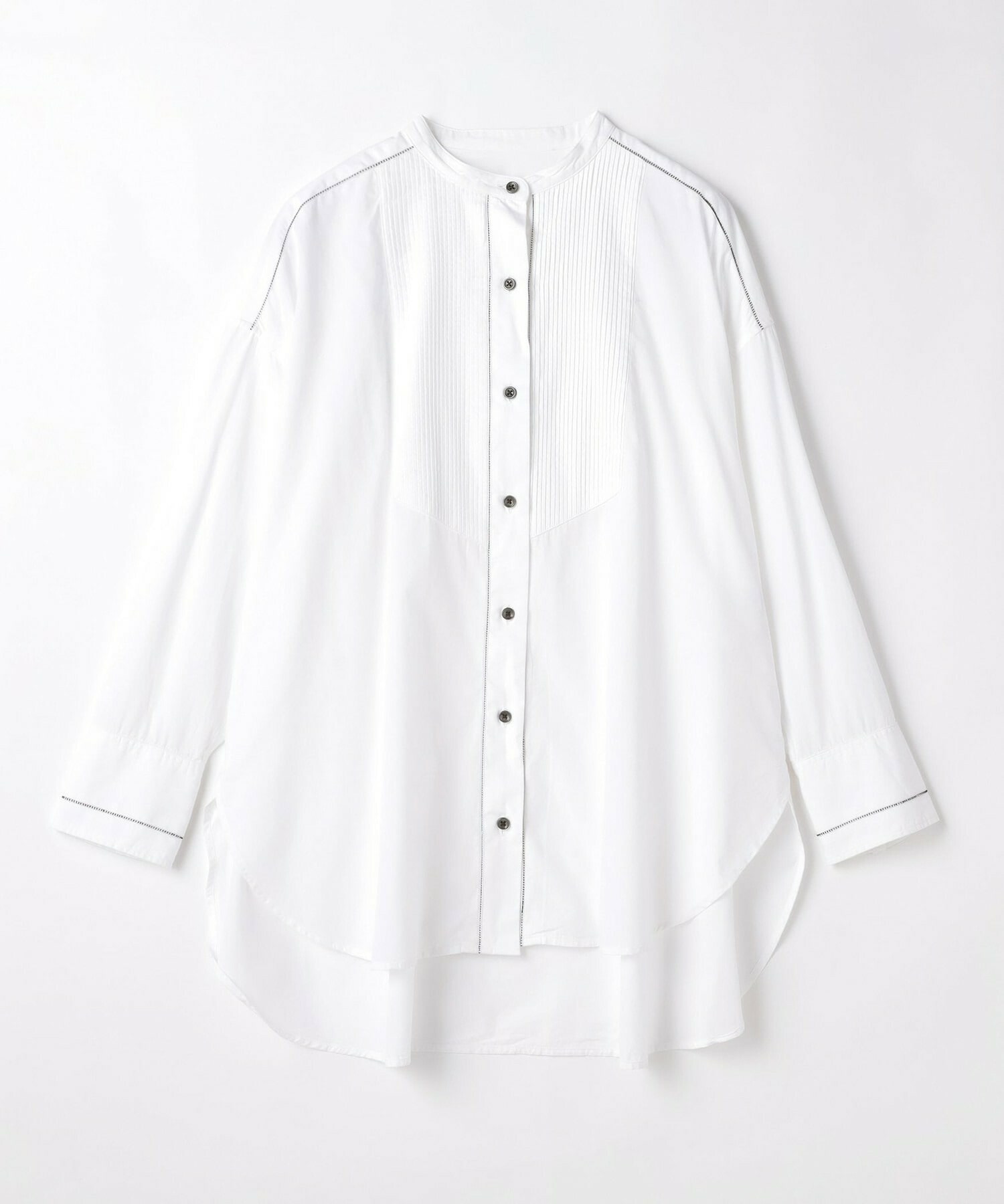 【L'EQUIPE】ピンタックコットンシャツ 詳細画像 ホワイト 7