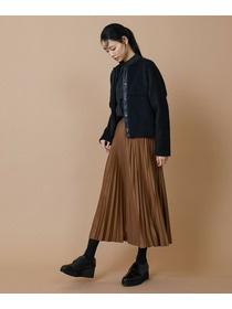 【L'EQUIPE】レザーライクサテンスカート 詳細画像 ブラウン 4
