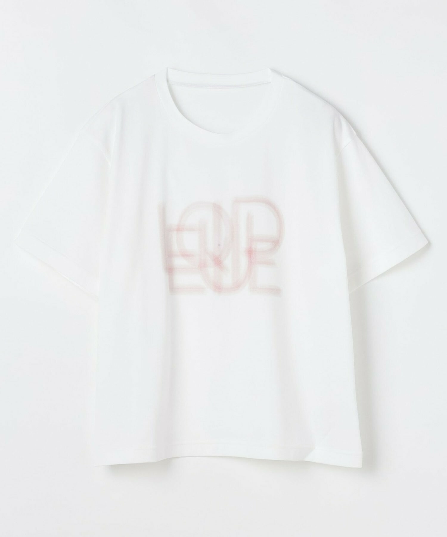 【L'EQUIPE】【Lサイズ】かすれロゴプリントTシャツ 詳細画像 ホワイト×レッド 1