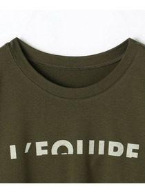 【L'EQUIPE】【Lサイズ】ハーフロゴプリントTシャツ 詳細画像 カーキ 7