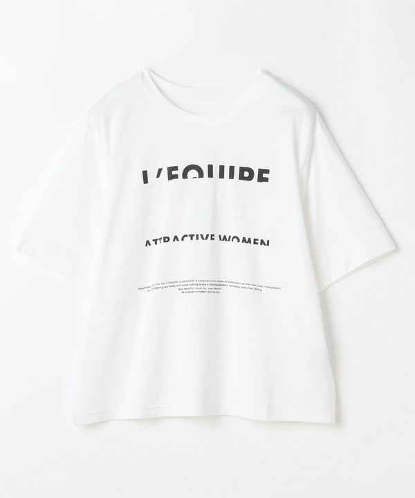 【L'EQUIPE】【Lサイズ】ハーフロゴプリントTシャツ