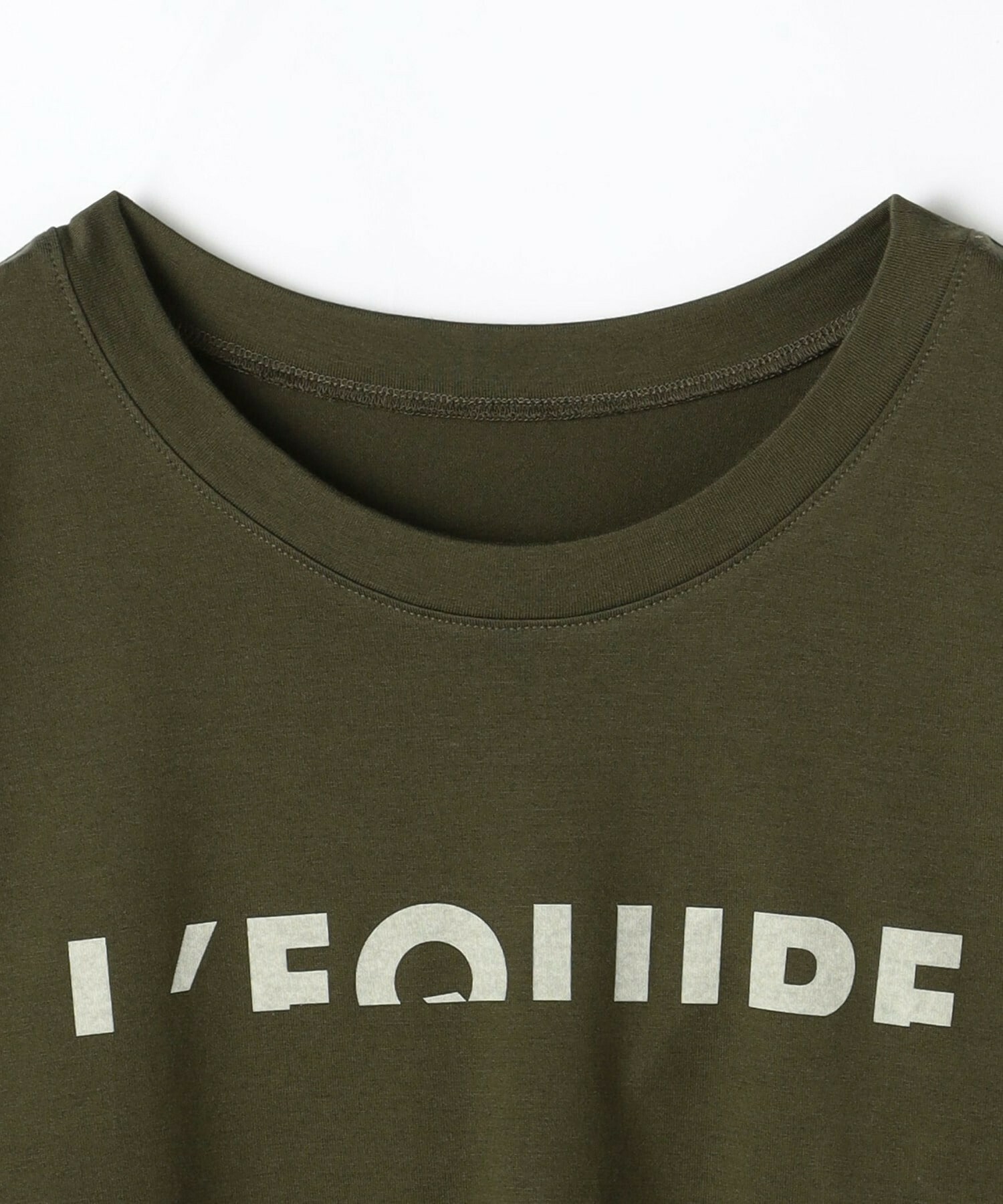【L'EQUIPE】【Lサイズ】ハーフロゴプリントTシャツ 詳細画像 カーキ 7