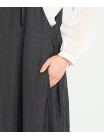 【ADIEU TRISTESSE】リネンへリンボンジャンパースカート 詳細画像 グレー系その他 16