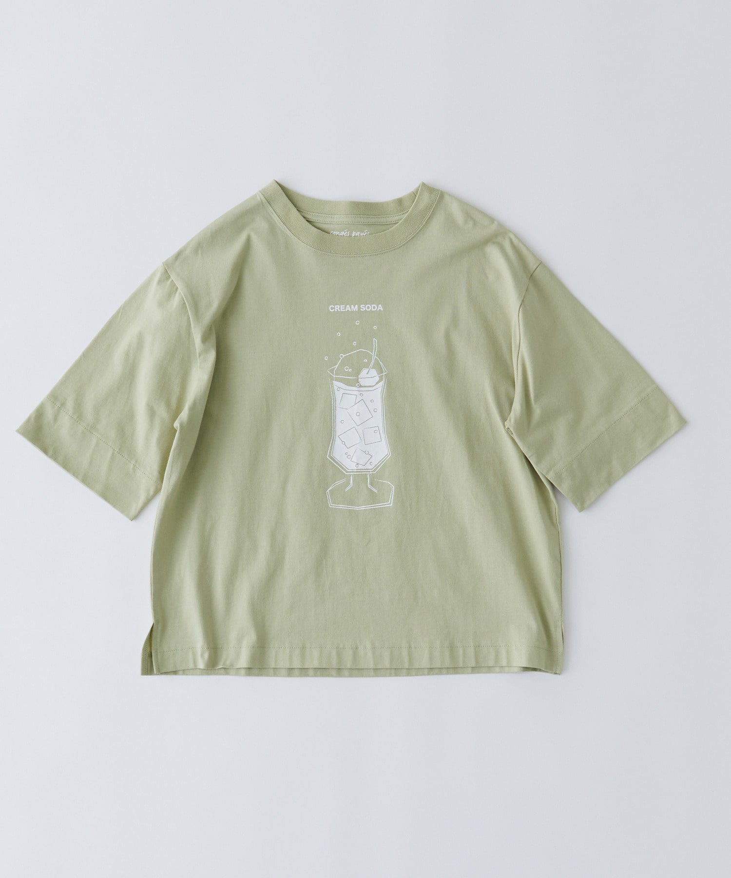 【congés payés】喫茶店プリントTシャツ 詳細画像 グリーン 1