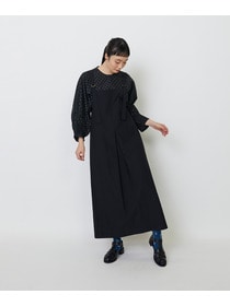 【LOISIR】コットンリネンタイプライタージャンパースカート 詳細画像 ブラック 9