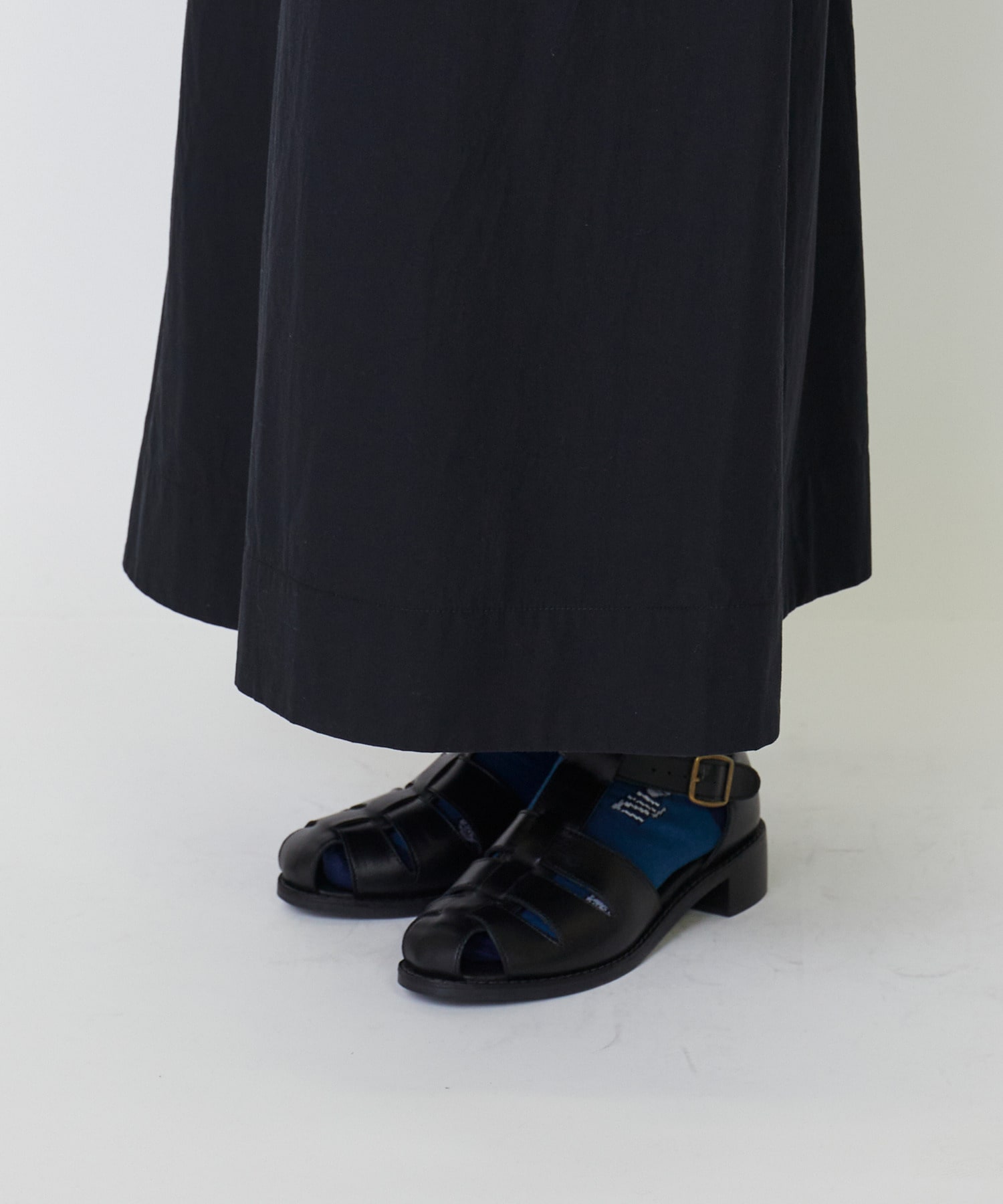 【LOISIR】コットンリネンタイプライタージャンパースカート 詳細画像 ブラック 18