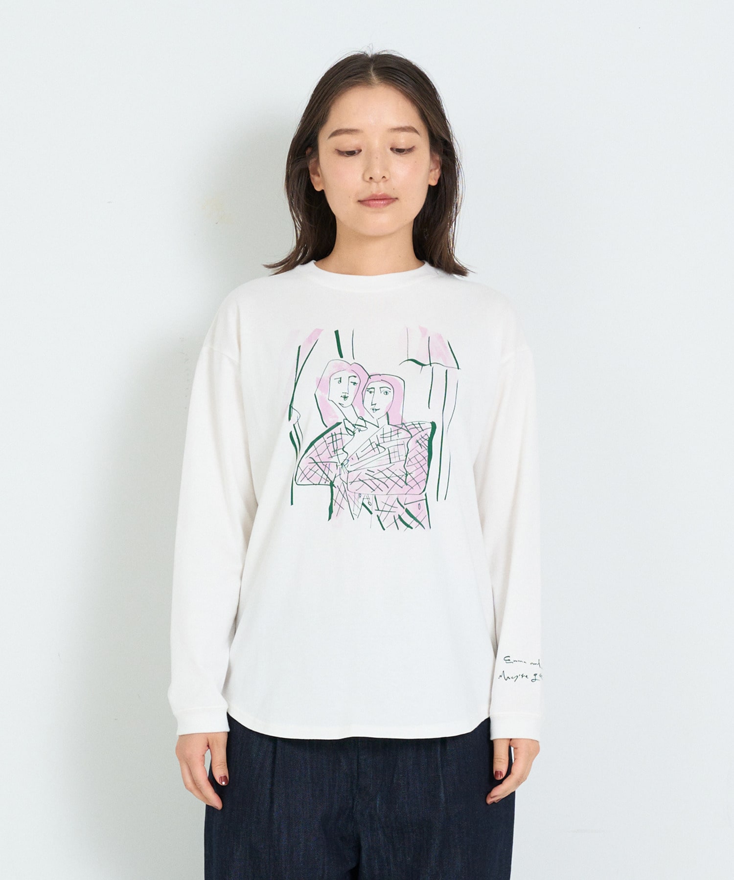 【ADIEU TRISTESSE】heso　ドローイングロングTシャツ 詳細画像 B 19